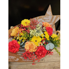 Bouquet de fleurs de saison à la tige élégant - Couleur au choix - Fleuriste Celles-sur-Belle (79)