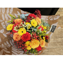 Bouquet à la tige raffiné fleurs de saison, couleur au choix - Fleuriste Celles-sur-Belle (79)