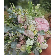 Bouquet rond de deuil raffiné - Diamètre 50 cm - Couleur au choix -Fleuriste Celles-sur-Belle (79)